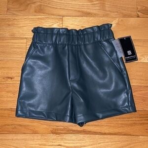 Bagatelle dark grey faux leather shorts, size XS, NWT